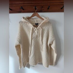 Oversized wool hoodie sweater by Josie